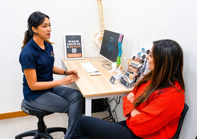 Physiotherapist treating a patient at The Physiotherapy Centre